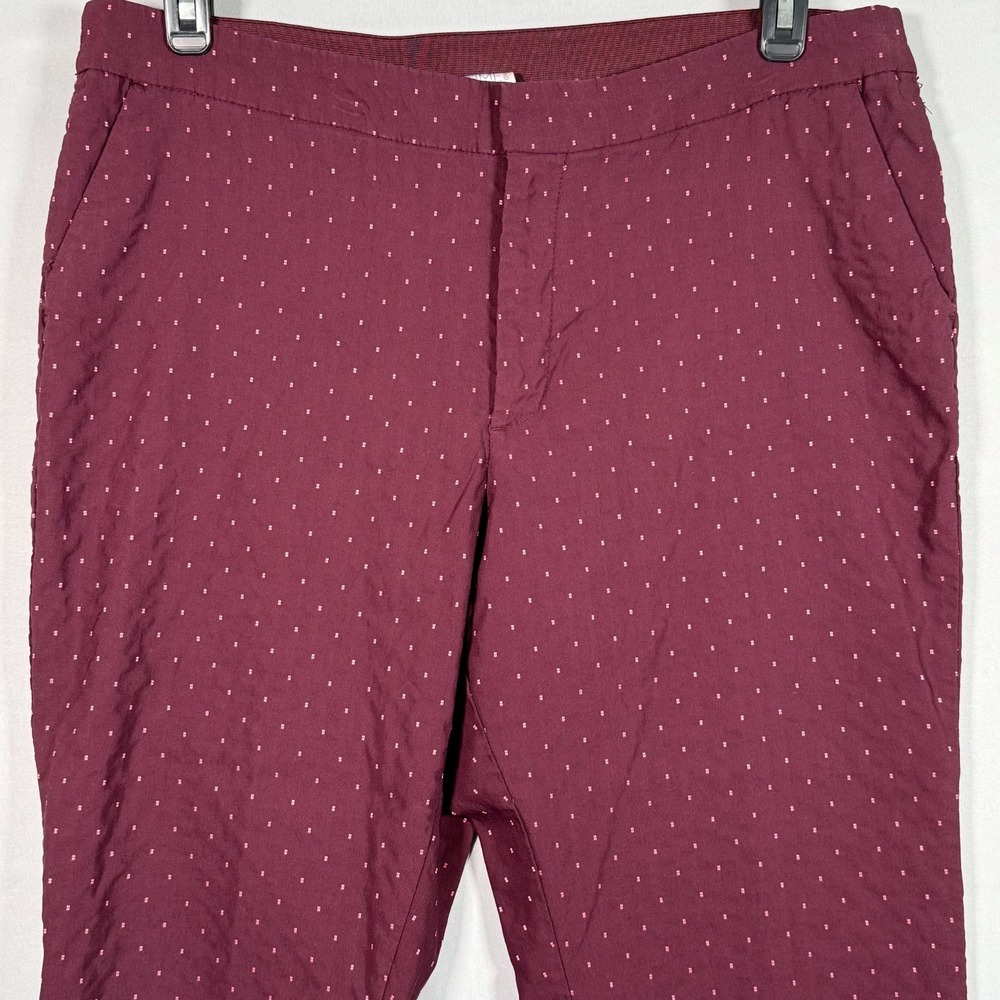 Time and‎ Tru Pants Women's 18 36x28" Burgundy w/Pink Stretch Zipper Pockets - Picture 2 of 7